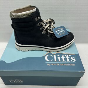 Cliffs by White Mountain Lace Up High Top Sneaker Black  Sz 8 Women New